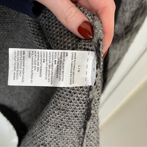 White House Black Market Charcoal and Black Knit Cardigan - Picture 6 of 6